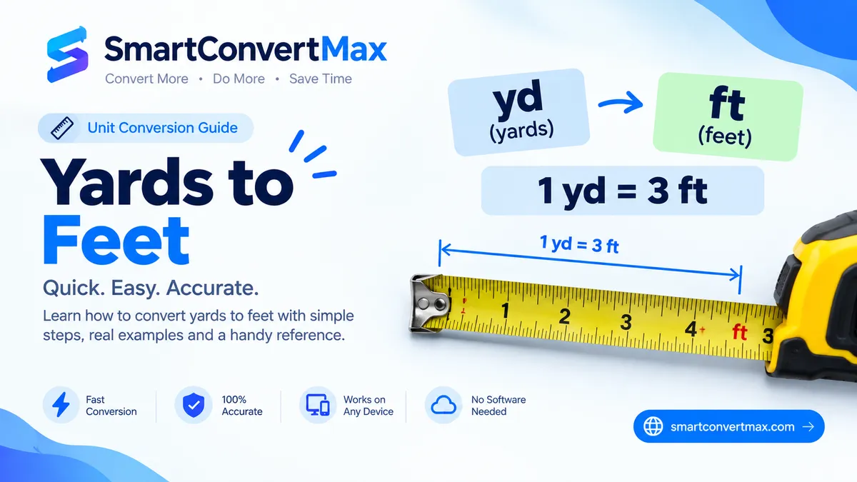 Yards to Feet: Exact Formula, Conversion Chart & Real-World Uses